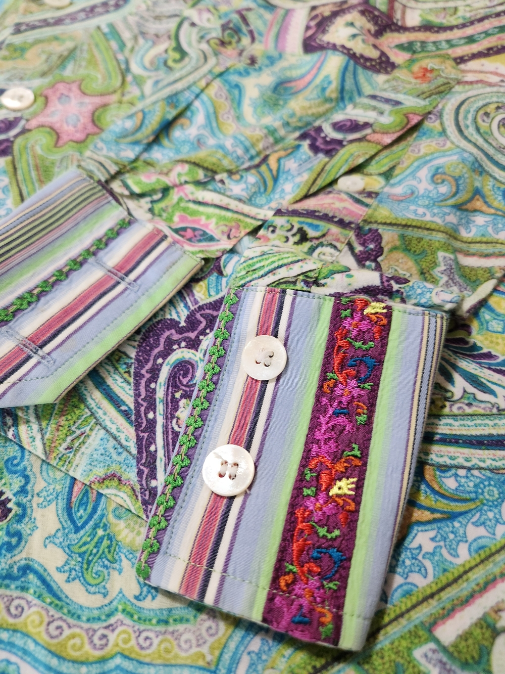 Robert Graham "Hudson" Paisley Button-Down Shirt Men's Size Large - Picture 13 of 13